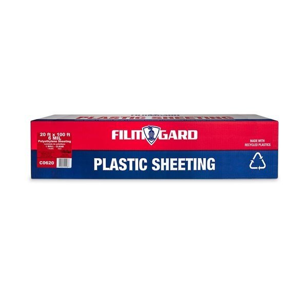 Plastic Sheeting 6 mil X 20 ft. W X 100 ft. L Polyethylene Clear, Film-Gard, Mfr#: 626073